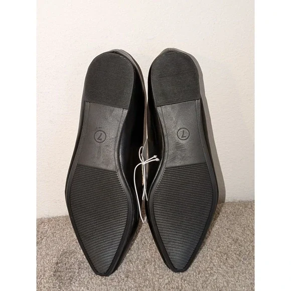 A New Day Black‎ Pointed Toe Loafer Flats Women's Size 7 Memory Foam NEW - Picture 7 of 7